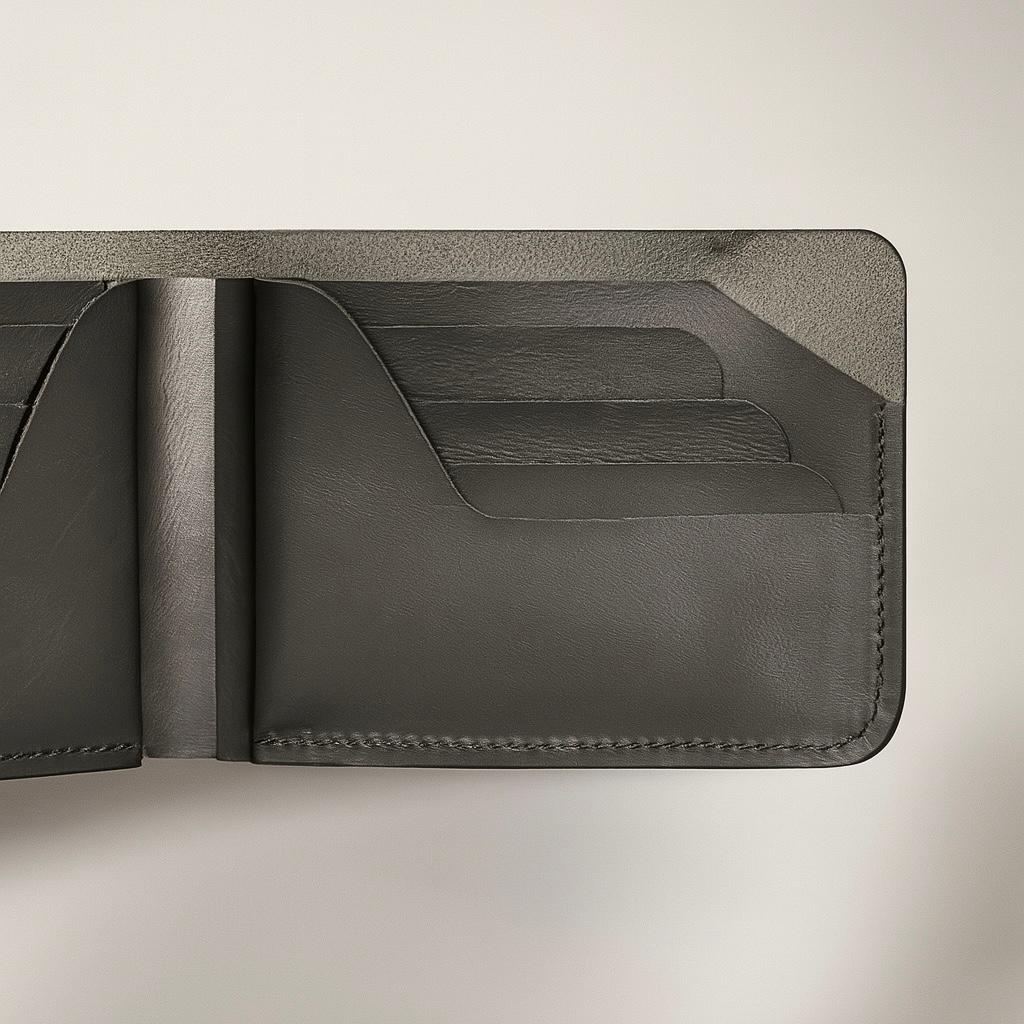 Meeras Handmade Black Colour BiFold Wallet