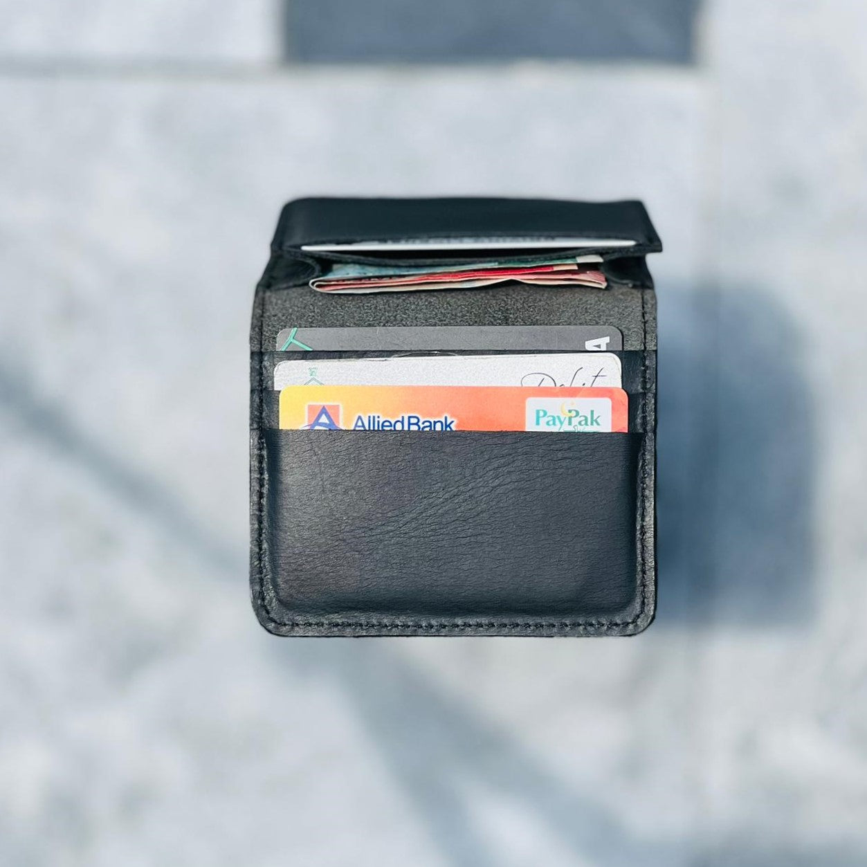Meeras Handmade Classic Black Colour Card Holder Wallet