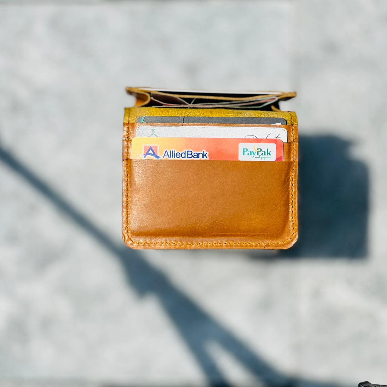 Meeras Handmade Camel Colour Card Holder Wallet