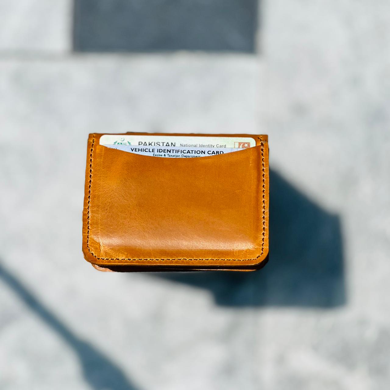 Meeras Handmade Camel Colour Card Holder Wallet