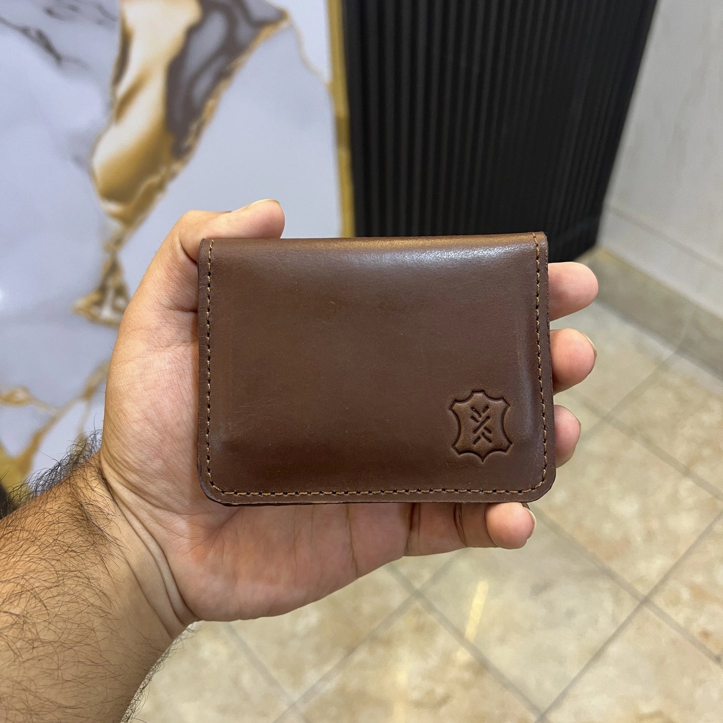 Meeras Handmade Camel Colour Card Holder Wallet