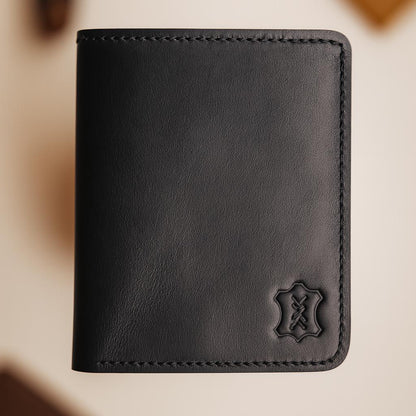 Meeras Handmade Black Colour Vertical Medium Wallet