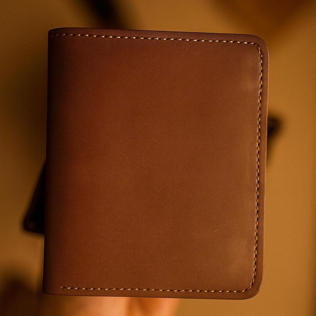 Meeras Handmade Brown Colour Vertical Medium Wallet