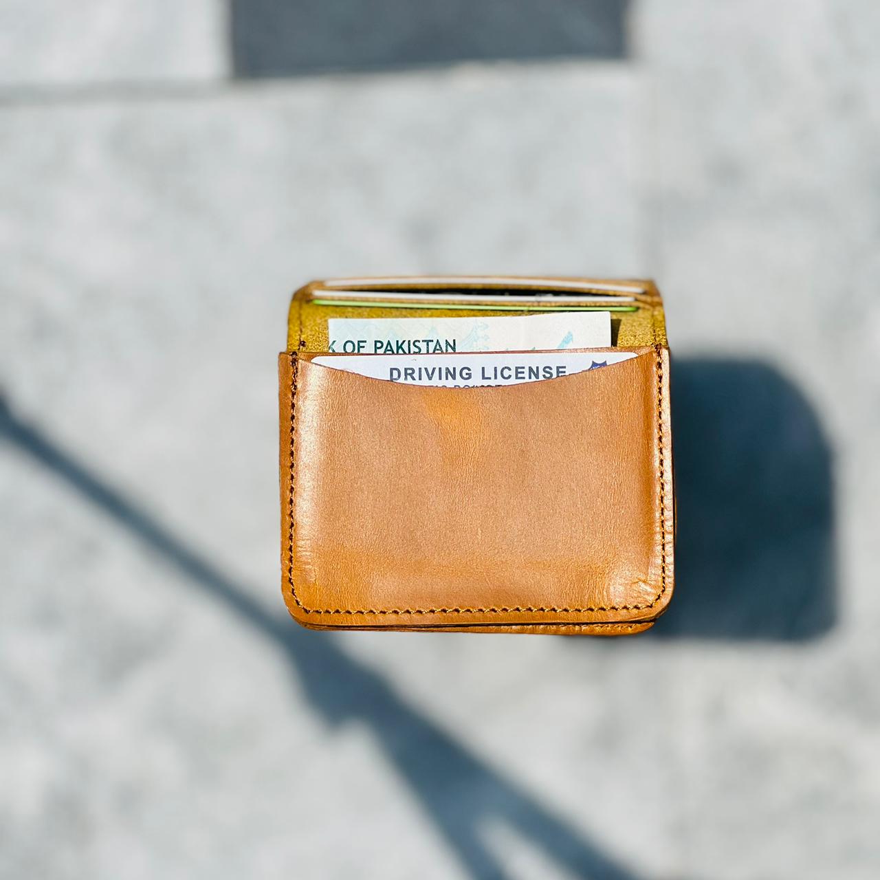 Meeras Handmade Camel Colour Card Holder Wallet