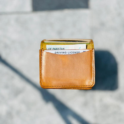 Meeras Handmade Camel Colour Card Holder Wallet