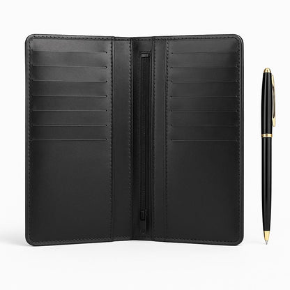 Meeras Handmade Black Colour Long Wallet