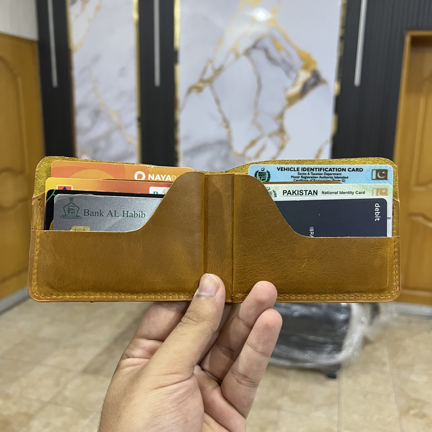 Meeras Handmade Camel Colour BiFold Wallet