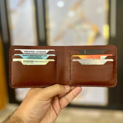 Meeras Handmade Bifold Wallet - The Classic Brown - Meeras Leather