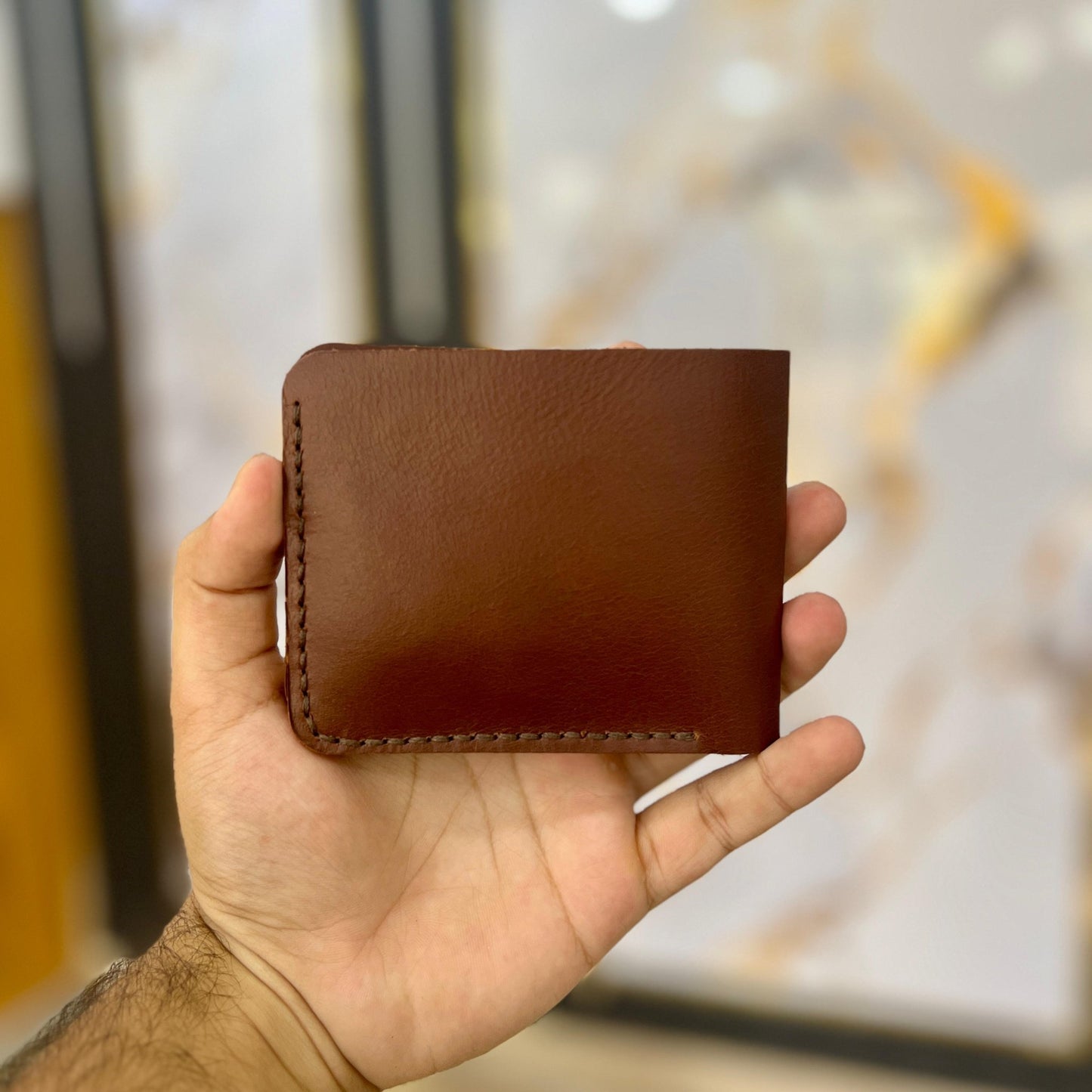 Meeras Handmade Bifold Wallet - The Classic Brown - Meeras Leather